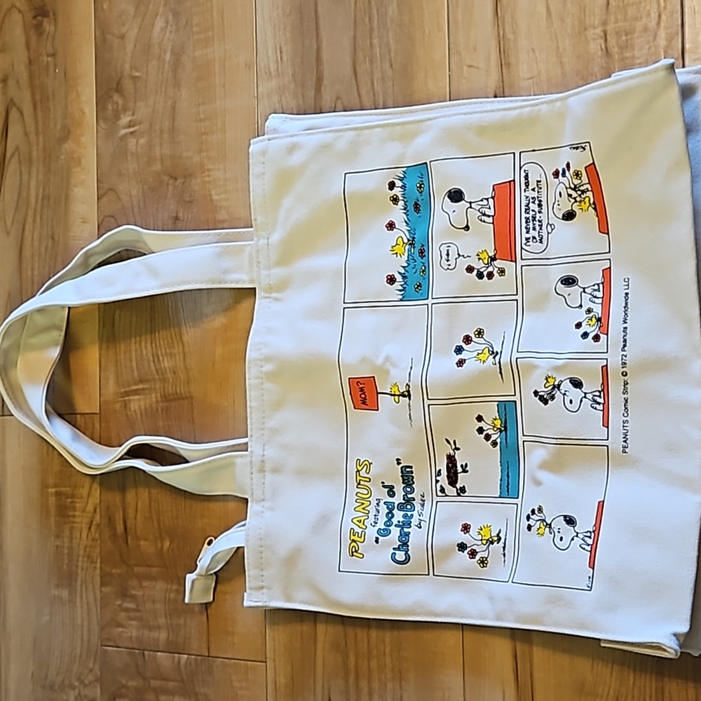 BN Peanuts Snoopy/ Woodstock Canvas Tote Bag